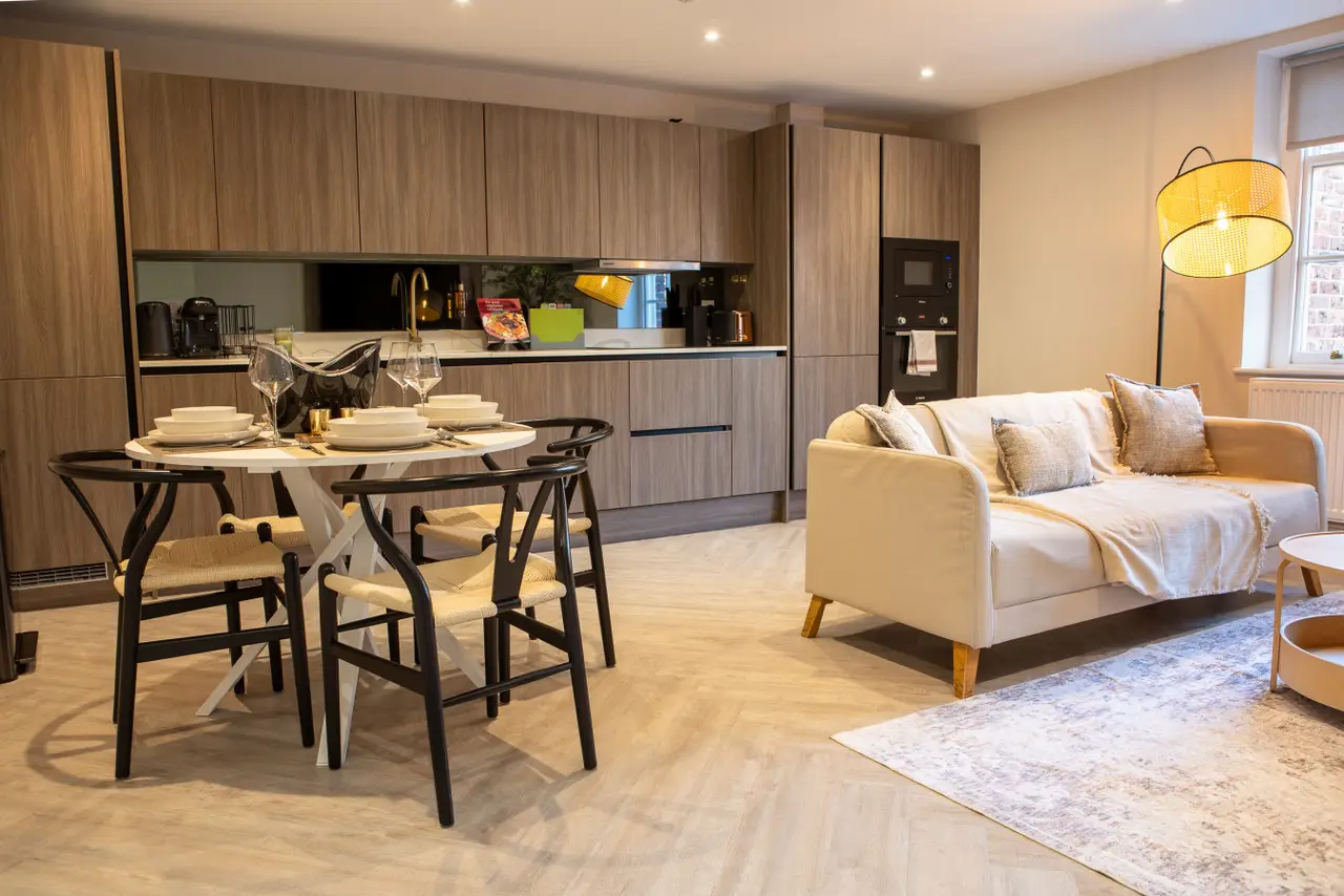 Modern luxury kitchen and dining area in Stay Opulent accommodation